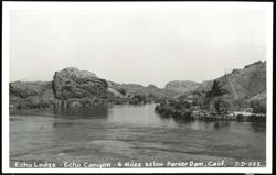 Echo Lodge and Echo Canyon, 6 Miles below Parker Dam Postcard