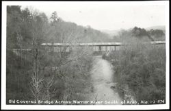 Old Covered Bridge Across Warrior River Postcard