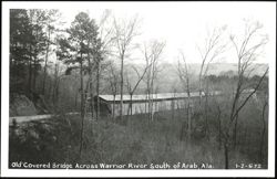 Old Covered Bridge Across Warrior River Postcard
