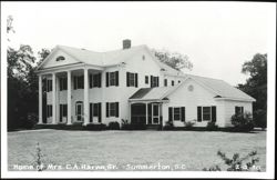 Home of Mrs. C. A. Harvin, Sr. Postcard