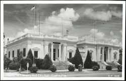 Memorial Library and City Hall Postcard