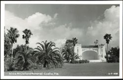 Alice McClelland Memorial, Outdoor Stage with Palm Trees Postcard