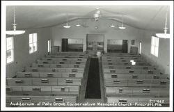 Auditorium of Palm Grove Conservative Mennonite Church Postcard
