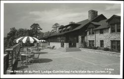 The Deck at duPont Lodge, Cumberland Falls State Park Postcard