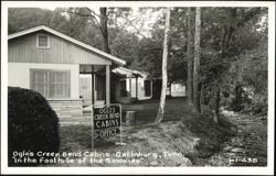 Ogle's Creek Bend Cabins, Gatlinburg, Tennessee Postcard