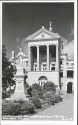 Confederate Monument and Court House Postcard