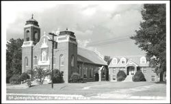 St. Joseph's Church and Rectory Building Postcard
