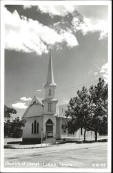 Church of Christ with Steeple, Cisco, Texas Postcard