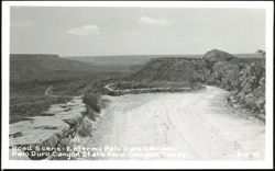 Road Scene - Entering Palo Duro Canyon State Park Postcard