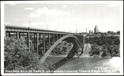 Rainbow Bridge Seen From Canada - Looking Toward Niagara Falls Postcard