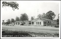 Eagle Court Motel, Gift Shop, and Fireworks Retailer on U.S. 41 Postcard