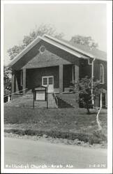 Methodist Church building with prominent facade sign Postcard