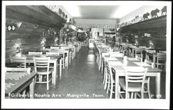 Gilbert's Noah's Ark Restaurant Interior with Animal Silhouettes Postcard