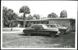 Homosassa Motel with Vintage Cars Postcard
