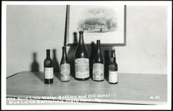 Old Blue Lick Water Bottles and Old Hotel Postcard