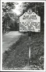 Blue Licks Battlefield State Park Historical Marker Postcard