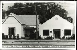 Womans Club House and Library Building Postcard