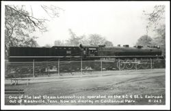 NC & St. L Railroad Steam Locomotive 576, Centennial Park Postcard