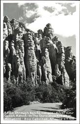 Road through Bonito Canyon, Silver Spur Guest Ranch, Chiricahua National Monument Postcard