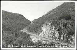 Yaeger Canyon - U.S. 89 between Prescott and Jerome Postcard