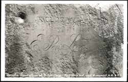 Ornate inscription of E. Pen Long at El Morro National Monument Postcard