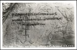 Juan de Oñate Inscription at El Morro National Monument Postcard