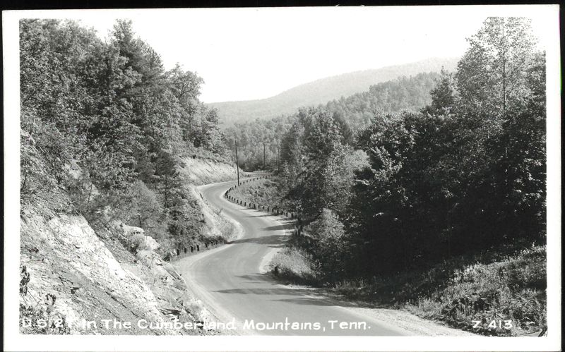 Winding Road on U.S. 27 in the Cumberland Mountains Tennessee