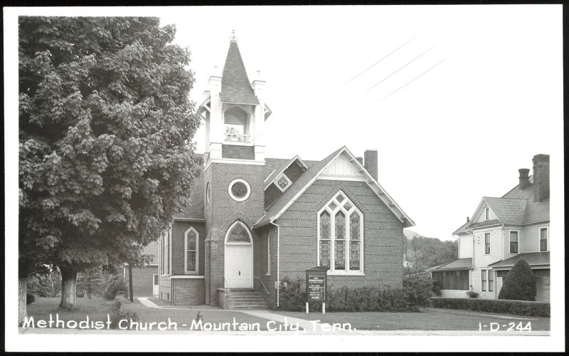 Methodist Church with Bell Tower and Stained Glass Mountain City Tennessee