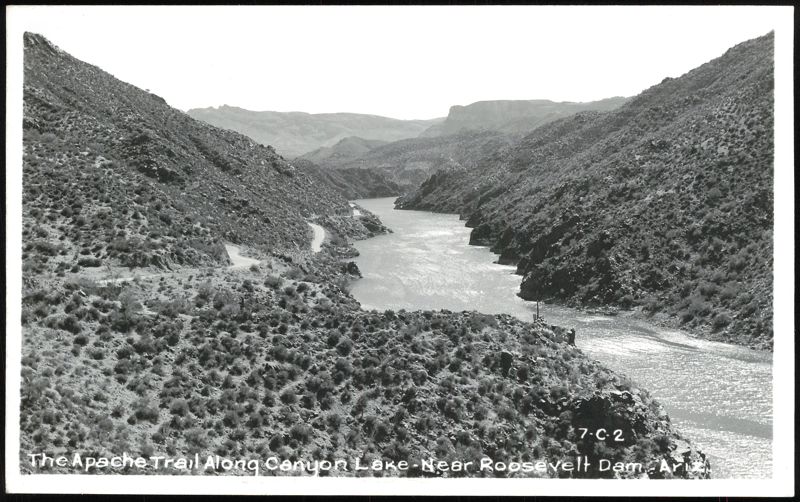 Apache Trail Along Canyon Lake Near Roosevelt Dam Arizona