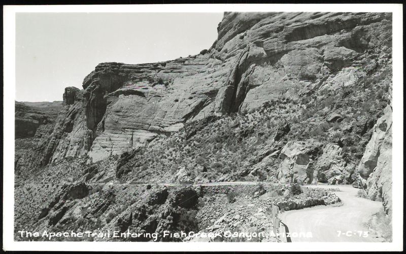 The Apache Trail Entering Fish Creek Canyon Arizona
