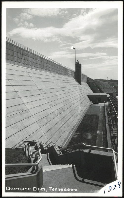 Cherokee Dam Concrete Face and Foreground Stairs Tennessee