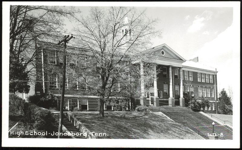High School Building with Columns and Grand Staircase Jonesboro Tennessee