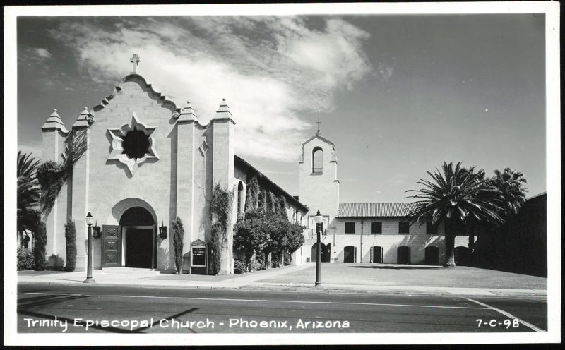 Trinity Episcopal Church with Star Window and Bell Tower Phoenix Arizona