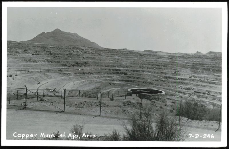 Copper Mine at Ajo with Terraced Excavation Arizona