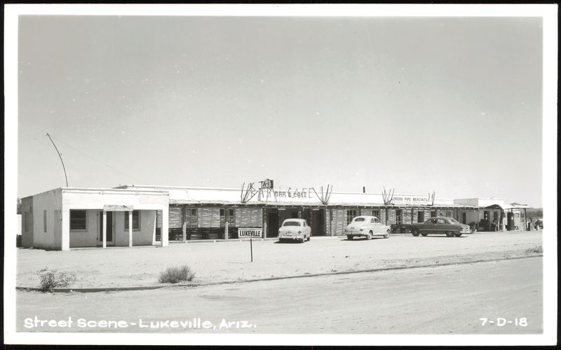 Street Scene with A-1 Bar & Cafe and Organ Pipe Mercantile Lukeville Arizona