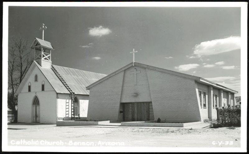 Catholic Church Buildings, Old and New Benson Arizona