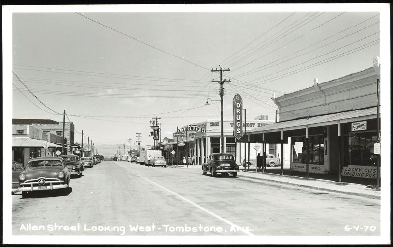 Allen Street Looking West with Crystal Palace Tombstone Arizona