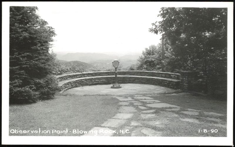 Observation Point with Telescope and Mountain View Blowing Rock North Carolina