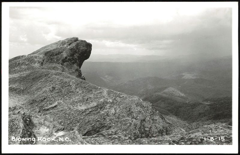 The Blowing Rock Overlooking the Valley North Carolina