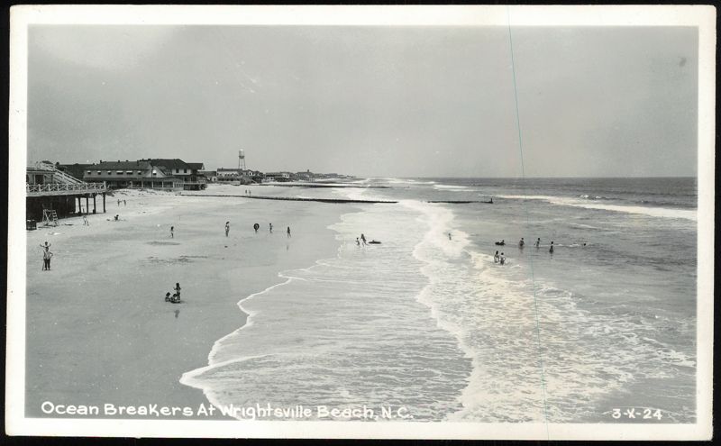 Ocean Breakers and Beachfront Buildings Wrightsville Beach North Carolina