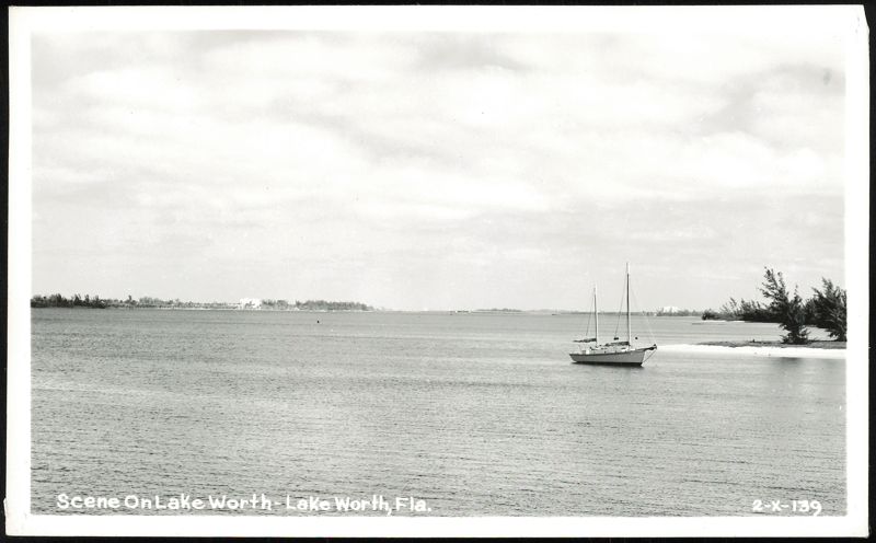Sailboat Anchored on Lake Worth