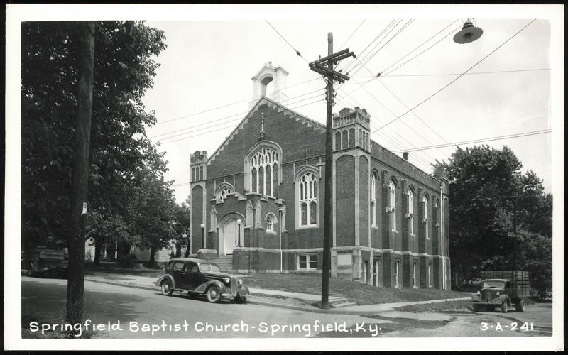 Springfield Baptist Church with Vintage Car Kentucky