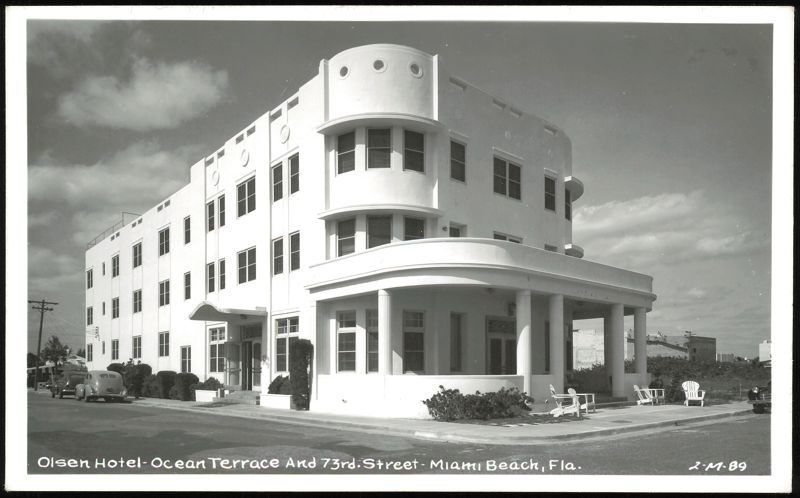 Olsen Hotel at Ocean Terrace and 73rd Street Miami Beach Florida