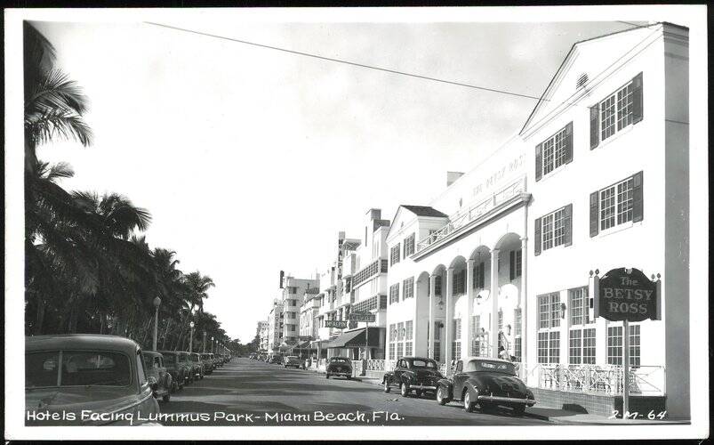 Hotels Facing Lummus Park including The Betsy Ross Miami Beach Florida