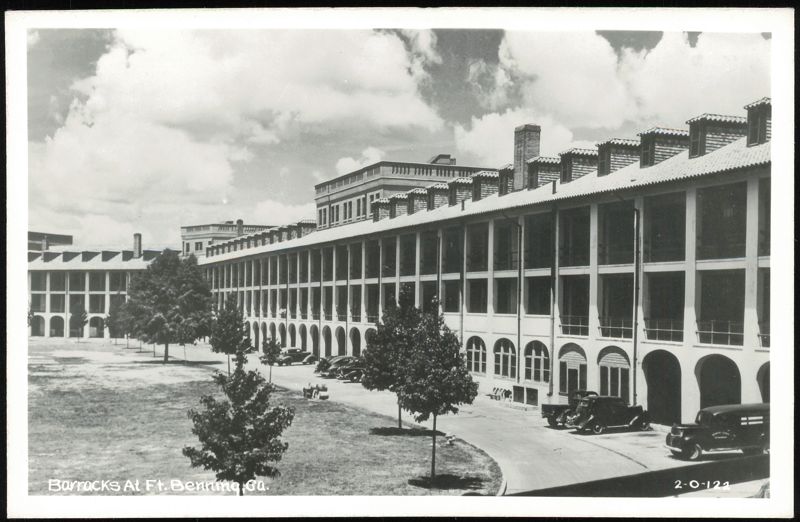 Barracks at Fort Benning with Arched Walkways Georgia