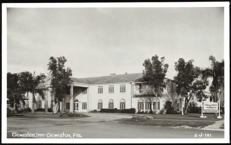Clewiston Inn with Cocktail Lounge Sign Florida