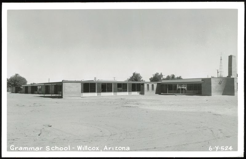 Grammar School Building with Large Windows and Flat Roof Willcox Arizona