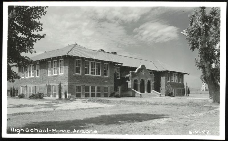 High School Building with Arched Entrance Bowie Arizona