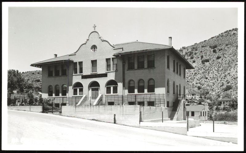 St. Patrick's School Building with Mission-Style Parapet Bisbee Arizona