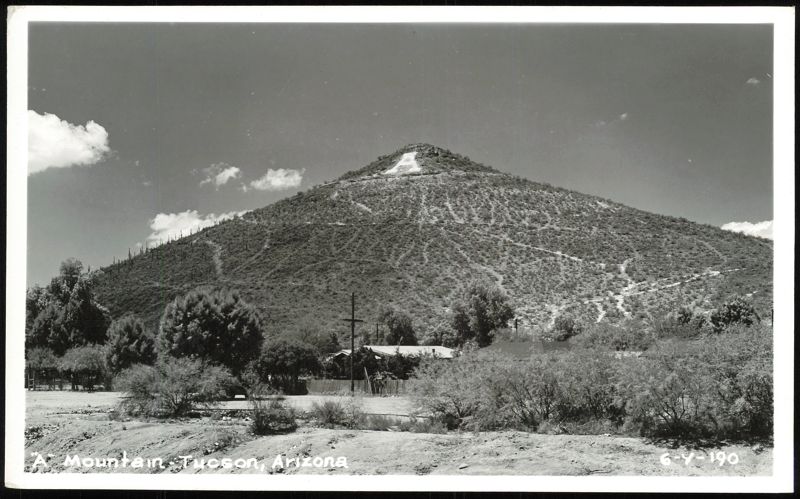 A Mountain with Large Letter A on Peak Tucson Arizona